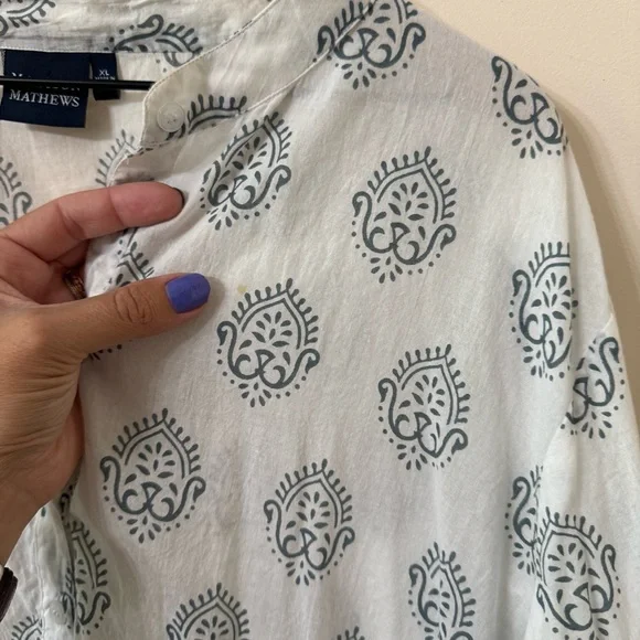 MADISON MATHEWS cotton top — size XL - Picture 6 of 7